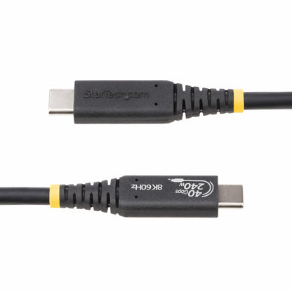StarTech.com 1.6ft (50cm) USB4 Cable 40Gbps, 240W (5A) Power Delivery, 8K 120Hz / 4K