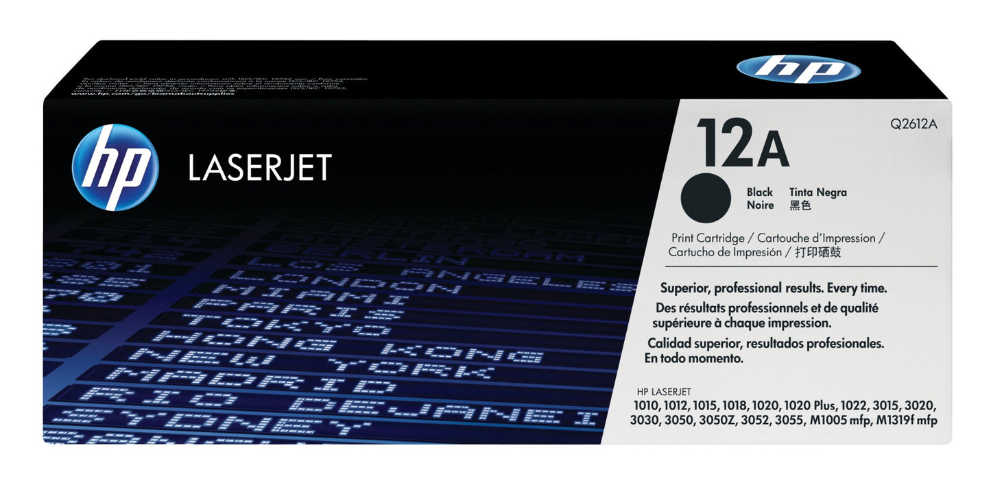 HP Q2612A/12A Black Toner Cartridge (2K pages, Canon LBP-3000)