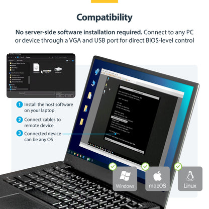 StarTech.com USB Crash Cart Adapter with File Transfer & Video Capture - TAA KVM Switch