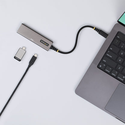 StarTech.com 4-Port USB-C Hub, 10Gbps, 100W PD Charging, 4x USB-C Ports, Overcurrent