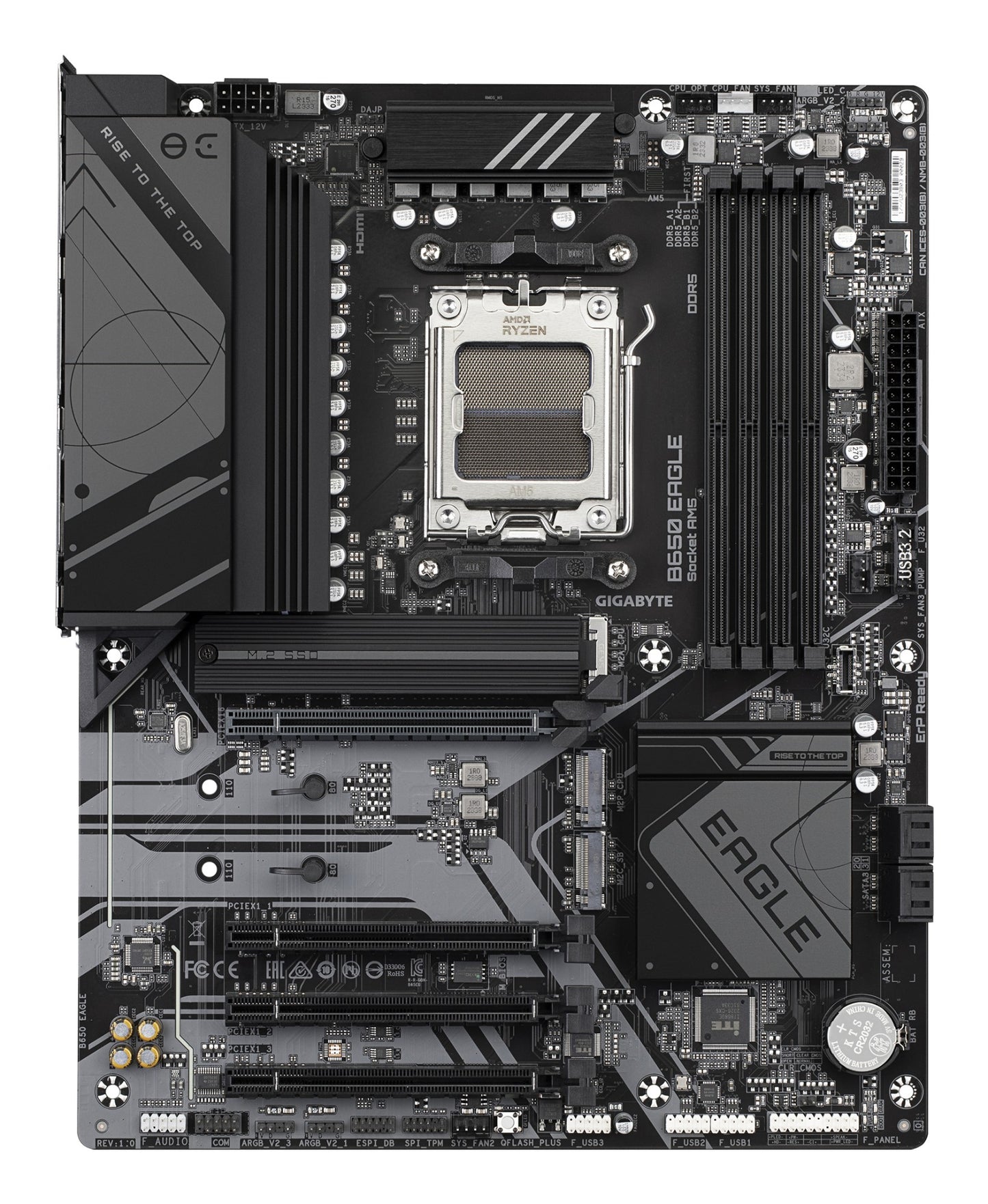 Gigabyte B650 EAGLE Motherboard - AMD Ryzen 9000 Series CPUs, 12+2+2 Phases VRM, up
