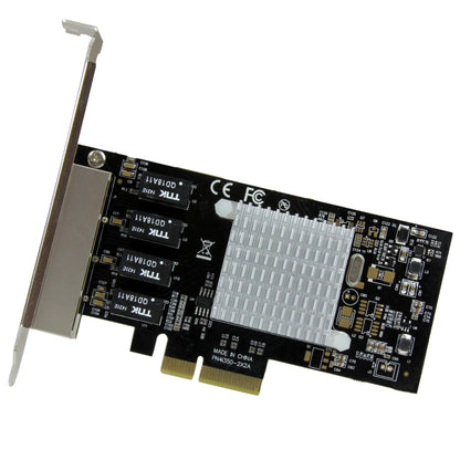StarTech.com 4-Port Gigabit Ethernet Network Card - PCI Express, Intel I350 NIC Network Adapter