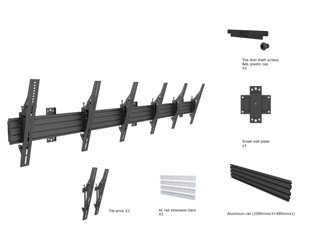 MULTIBRACKETS M Wallmount Pro MBW3U Tilt Black