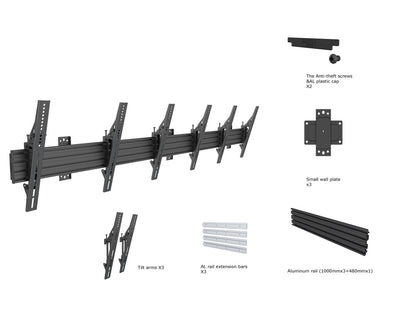MULTIBRACKETS M Wallmount Pro MBW3U Tilt Black