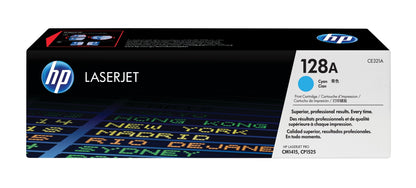 HP CE321A/128A Cyan Toner Cartridge (1.3K pages, HP LJ Pro CP 1525)