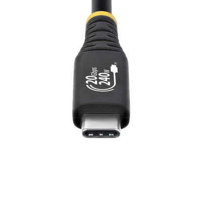 StarTech.com 2m (6ft) USB4 Cable, 20Gbps, USB-IF Certified USB-C Cable, 240W PD EPR