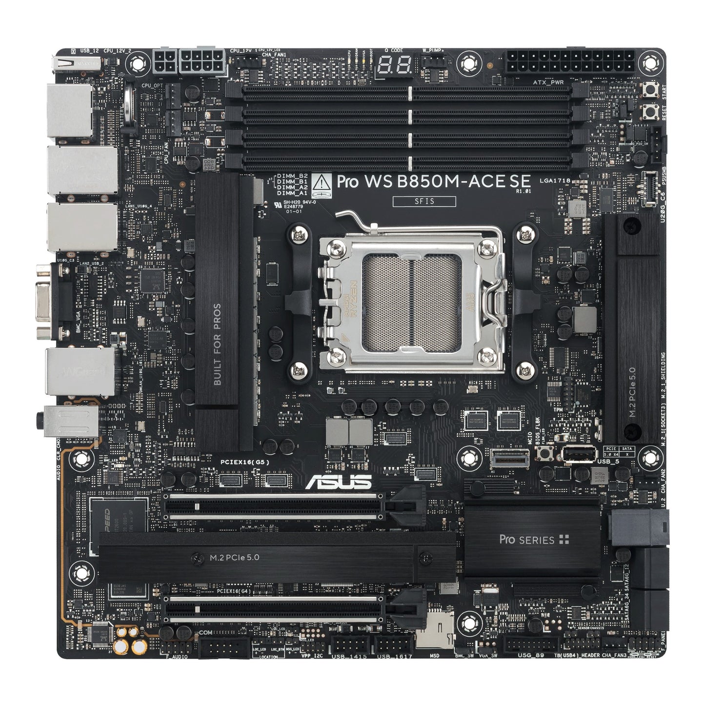 ASUS PRO WS B850M-ACE SE AMD B850 Socket AM5 micro ATX Motherboard