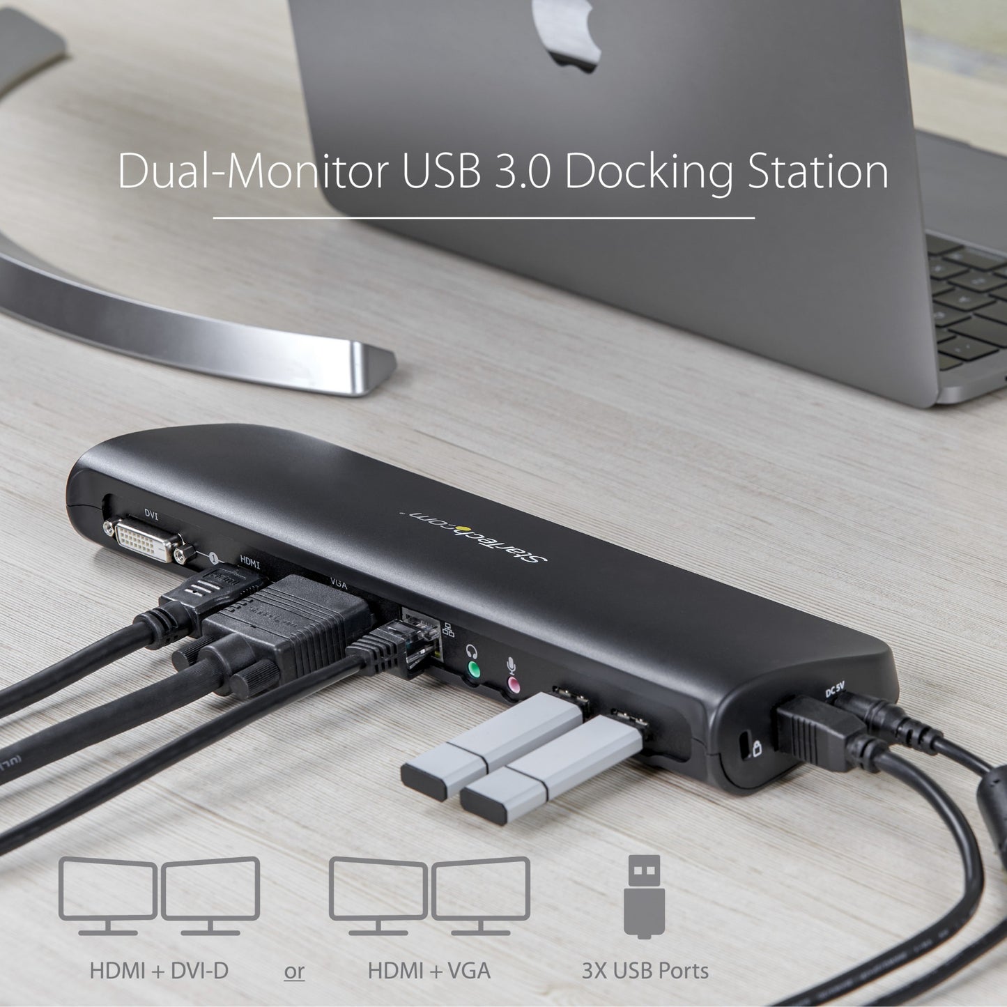 StarTech.com Monitor HDMI/DVI/VGA USB Docking Station