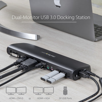 StarTech.com Monitor HDMI/DVI/VGA USB Docking Station