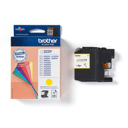 Brother LC-223Y Yellow Ink Cartridge (550 pages)
