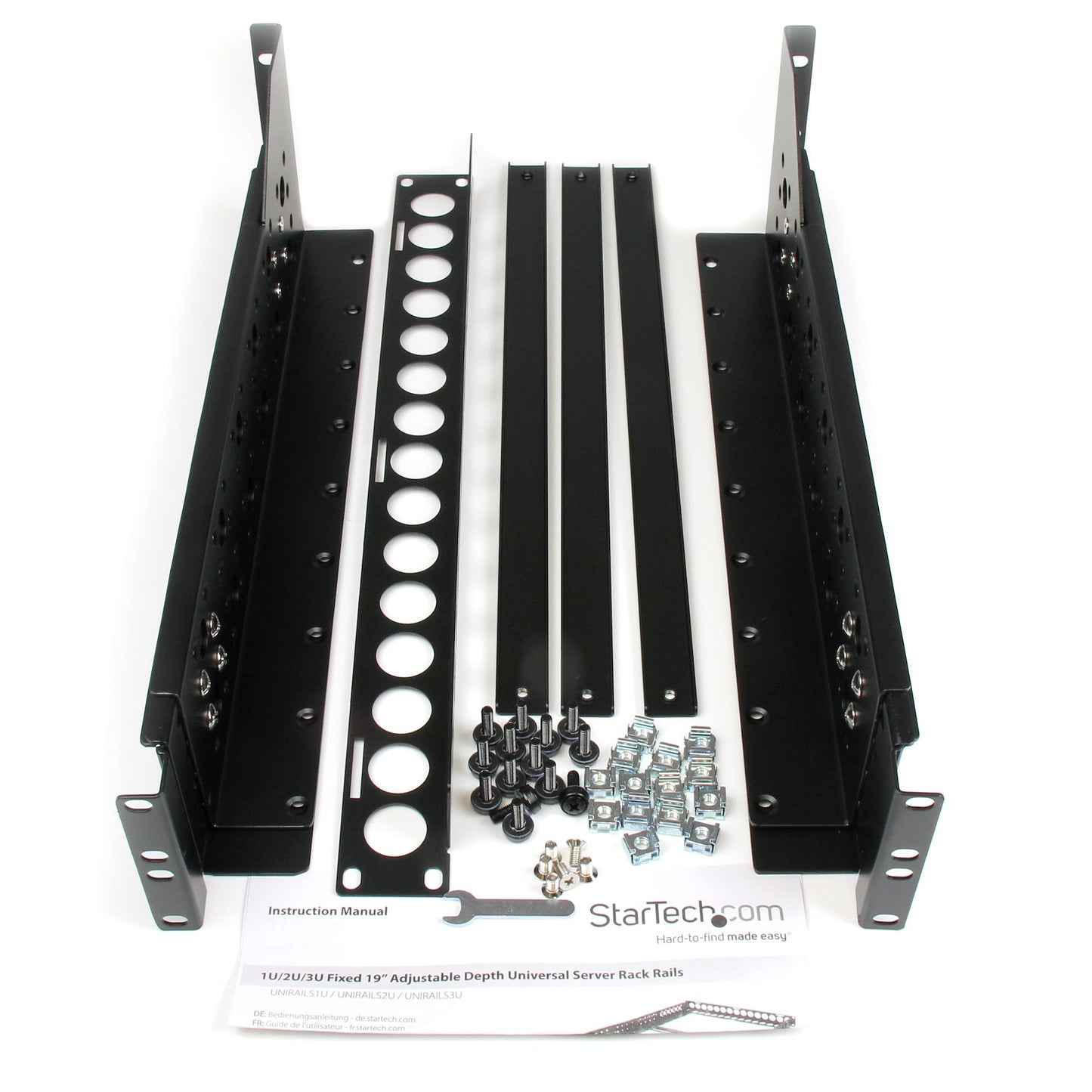 StarTech.com 3U Universal Server Rack Rails - Fixed Mounting Rails - 19" Adjustable