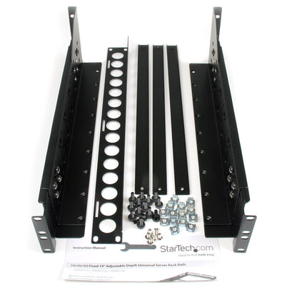 StarTech.com 3U Universal Server Rack Rails - Fixed Mounting Rails - 19" Adjustable