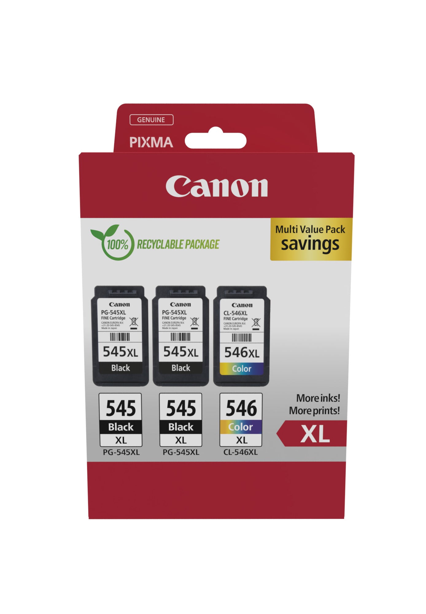 Canon 8286B013/PG-545XL+CL-546XL Black Ink Cartridge (Canon Pixma MG 2450)
