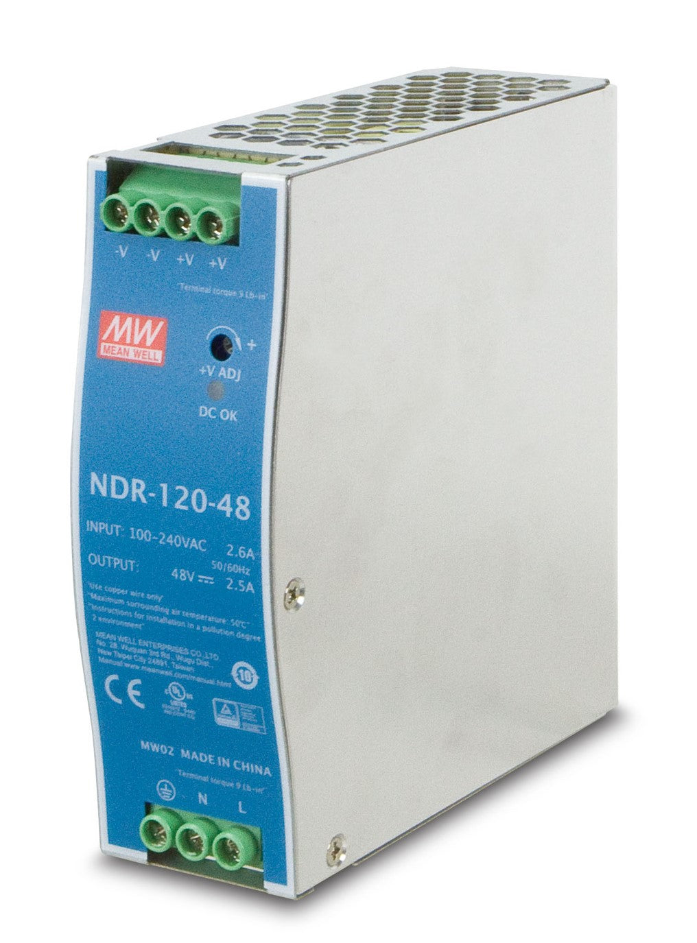 Planet PWR-120-48 power supply unit 120 W Blue, Grey
