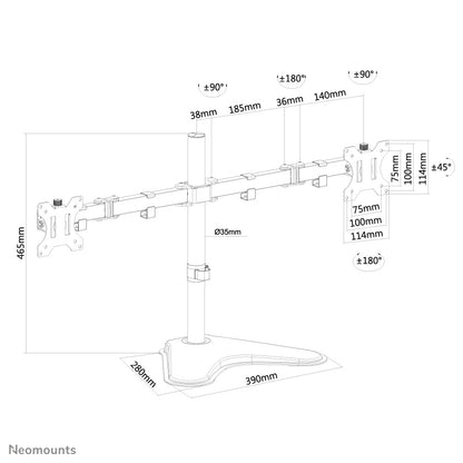 Neomounts FPMA-D550DDBLACK Monitor stand 10-32"