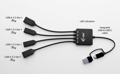 i-tec USB-C/USB-A Cable HUB 4 port