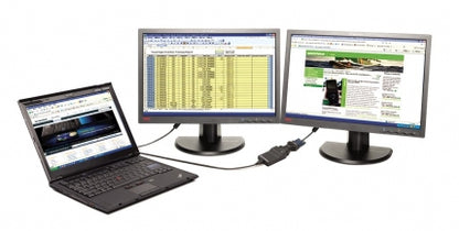 Lenovo USB 3.0 - DVI/VGA USB graphics adapter 2048 x 1152 pixels Black Hub
