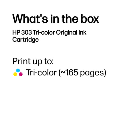 HP T6N01AE/303 Color Ink Cartridge (165 pages, HP Envy Photo 6230)