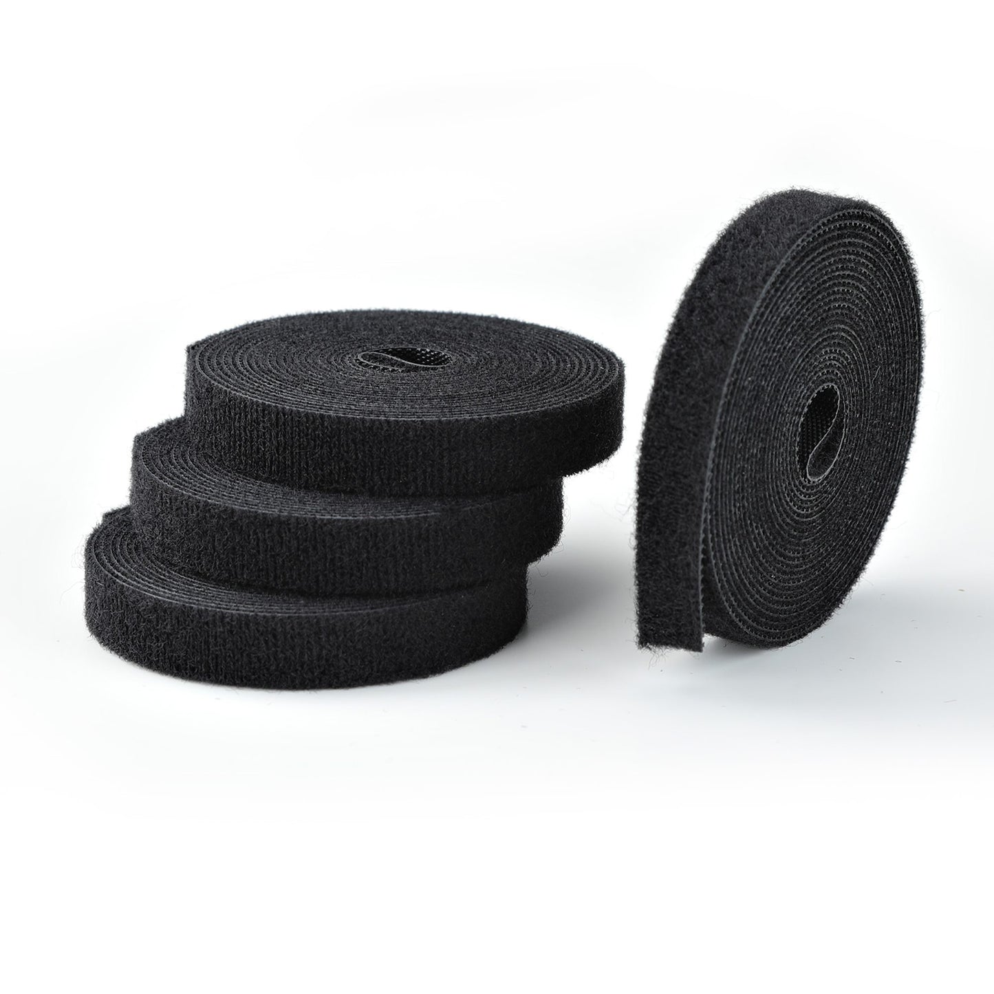 StarTech.com 4-pack 15ft (4.6m) Hook and Loop Roll, 0.5in Wide, Black, Cut-to-Size Cable
