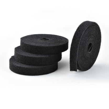 StarTech.com 4-pack 15ft (4.6m) Hook and Loop Roll, 0.5in Wide, Black, Cut-to-Size Cable