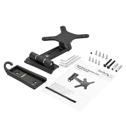 StarTech.com Wall-Mount Monitor Arm - Single Swivel - For up to 34" (33.1lb/15kg)