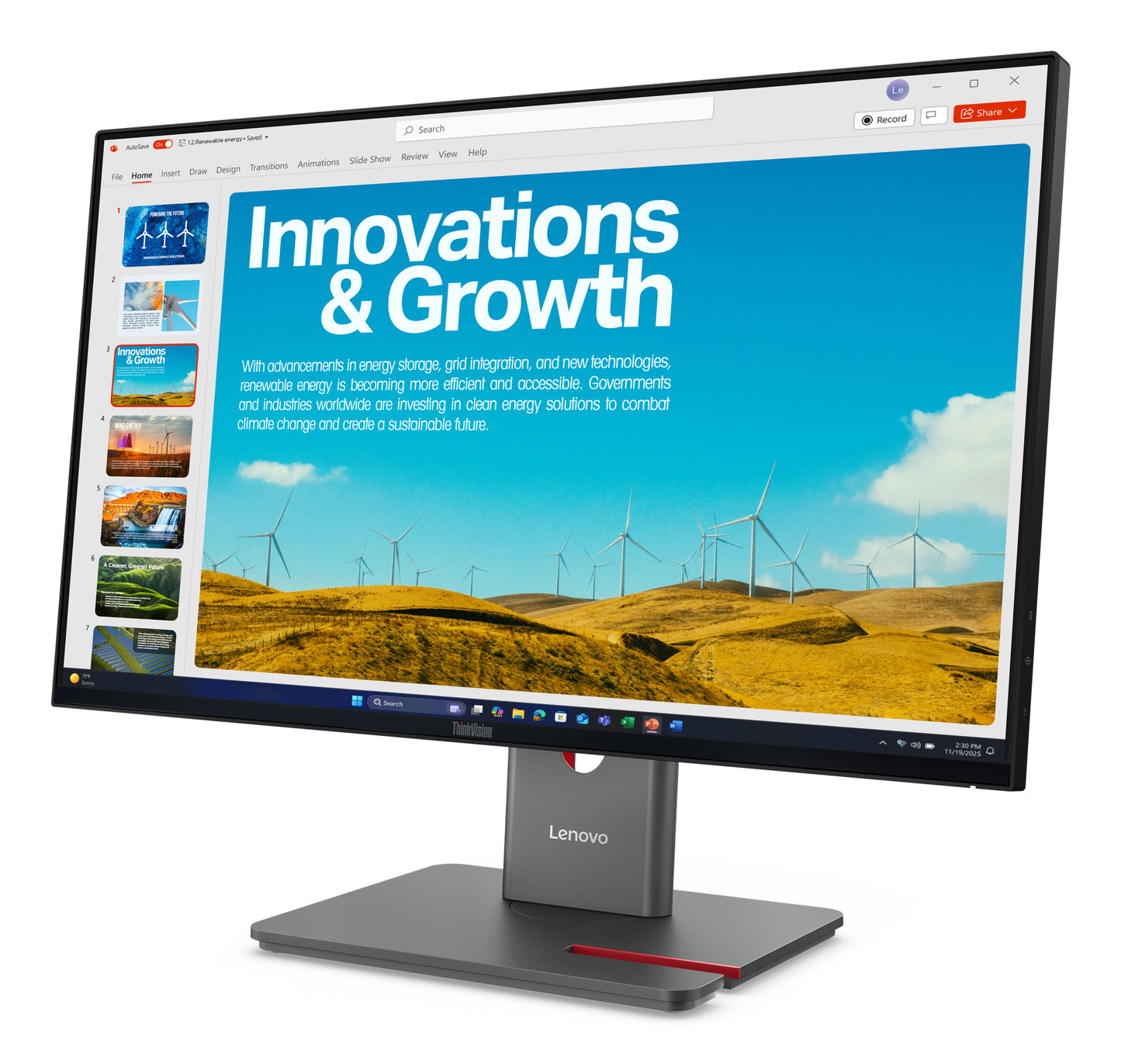 Lenovo ThinkVision P24QD-40 23.8" QHD IPS 120Hz Monitor