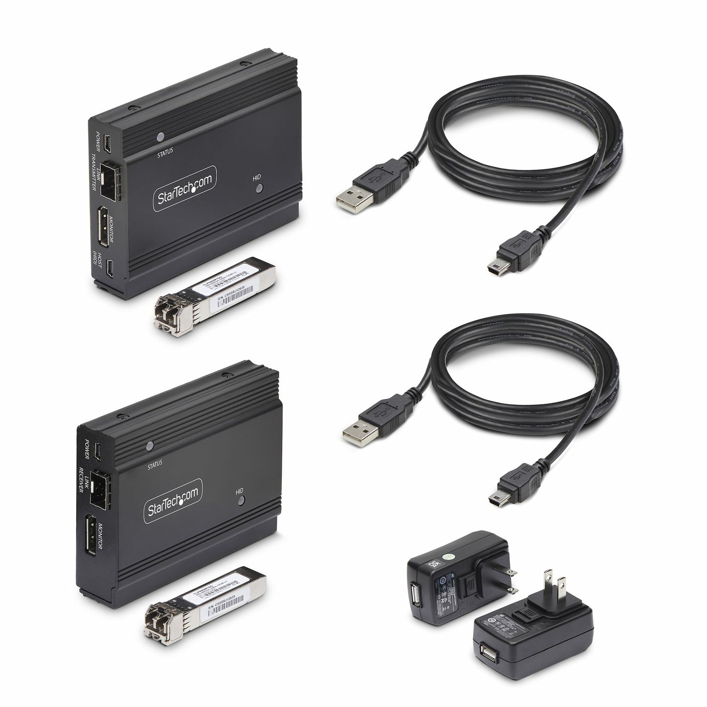 StarTech.com DisplayPort KVM Extender over Fiber Optic, 4K 60Hz, Console Extender KVM Switch