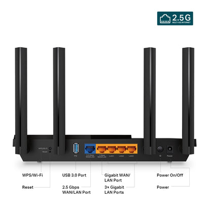 TP-LINK Archer AX3000 Multi-Gigabit Wi-Fi 6 Router with 2.5G Port WiFi 6 Networking