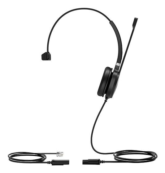 Yealink YHS36 Headset Wired Head-band Office/Call center Black, Silver
