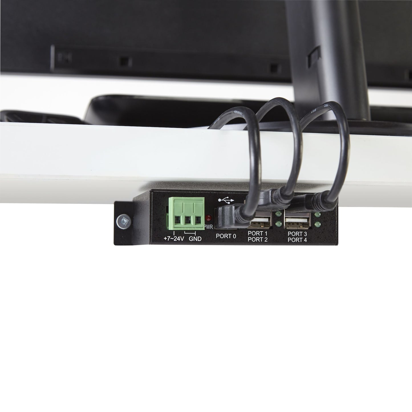 StarTech.com 4-Port USB 2.0 Hub - Metal Industrial USB-A Hub - Din Rail, Wall or