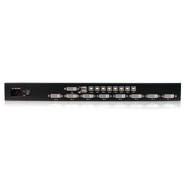 StarTech.com 8 Port 1U Rackmount DVI USB KVM Switch - TAA