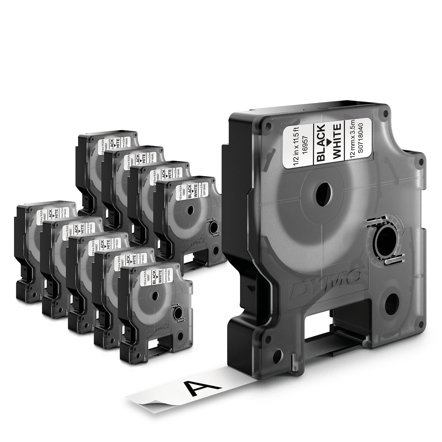 DYMO 2093096 DirectLabel-etikettes black on white 9mm x 7m Pack=10 for Dymo D1 Labels