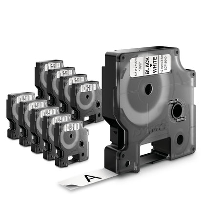 DYMO 2093096 DirectLabel-etikettes black on white 9mm x 7m Pack=10 for Dymo D1 Labels