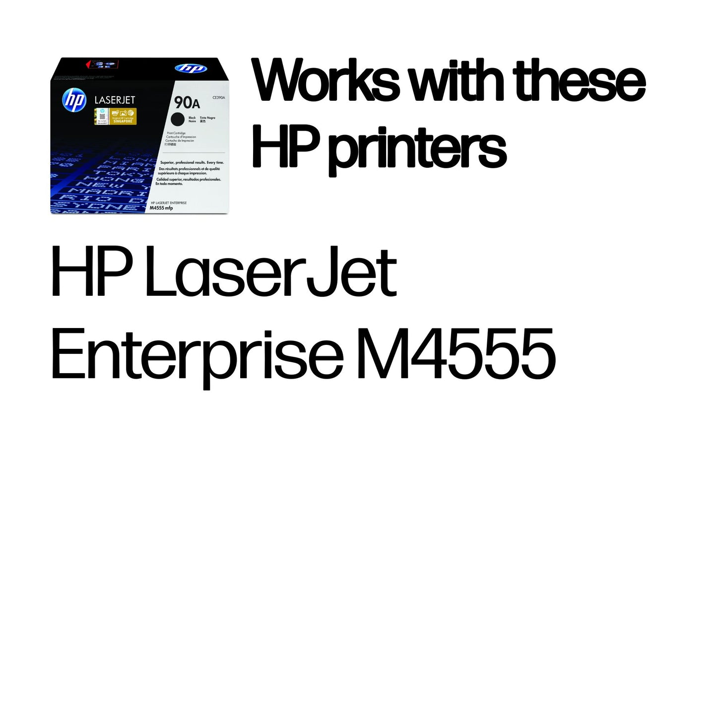 HP CE390A/90A Black Toner Cartridge (10K pages)