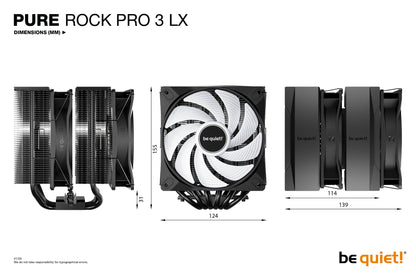 be quiet! Pure Rock Pro 3 LX Black Processor Air cooler 12 cm 1 pc(s) Cooling