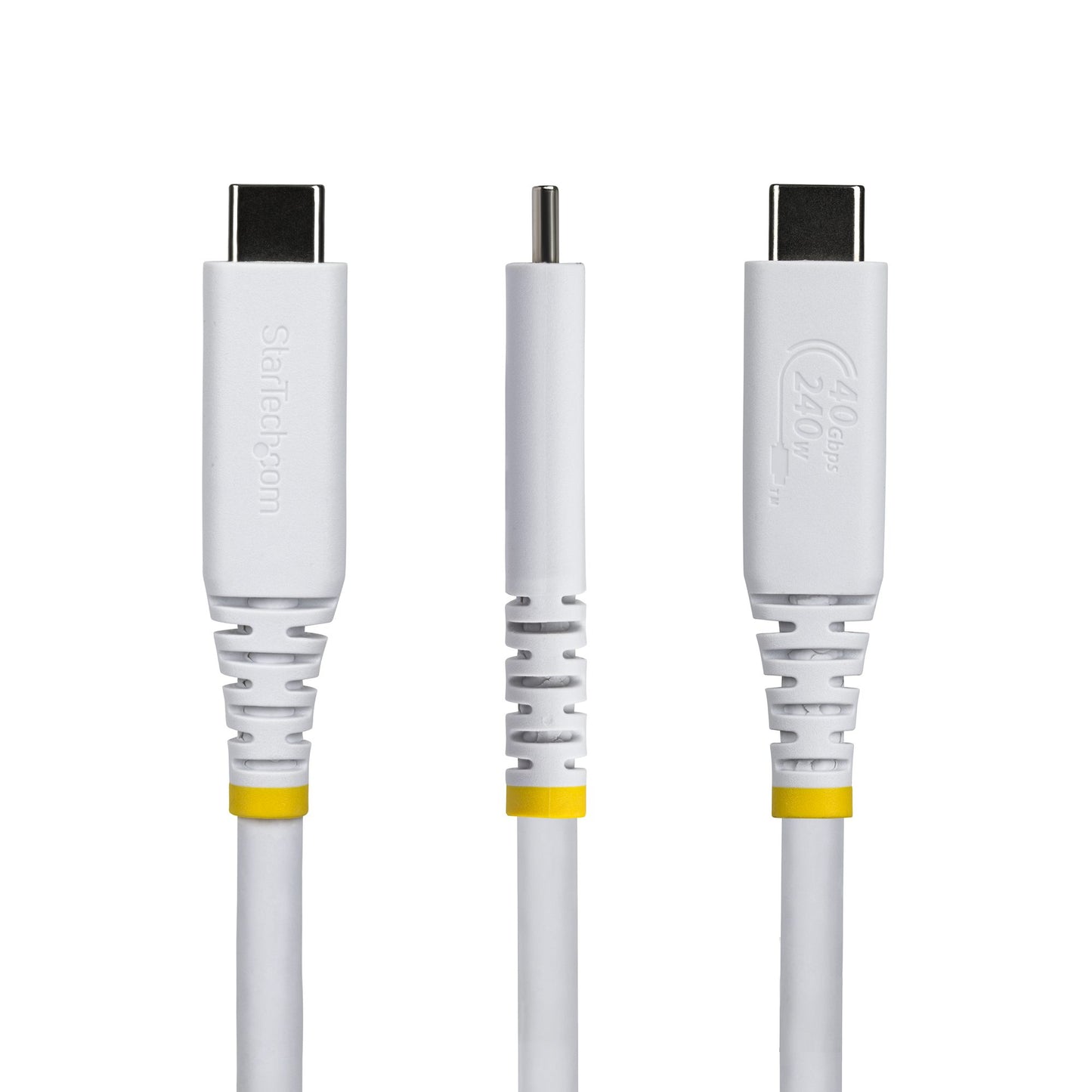 StarTech.com 1m (3ft) USB4 Cable, 40Gbps, USB-IF Certified USB-C Cable, 240W PD, 8K (White)