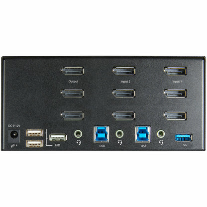 StarTech.com 2 Port Triple Monitor DisplayPort KVM Switch - 4K 60Hz UHD HDR