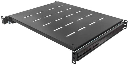 Intellinet 19" Sliding Shelf, 1U, 800 to 1000mm Depth, shelf depth 550mm, Black Rack