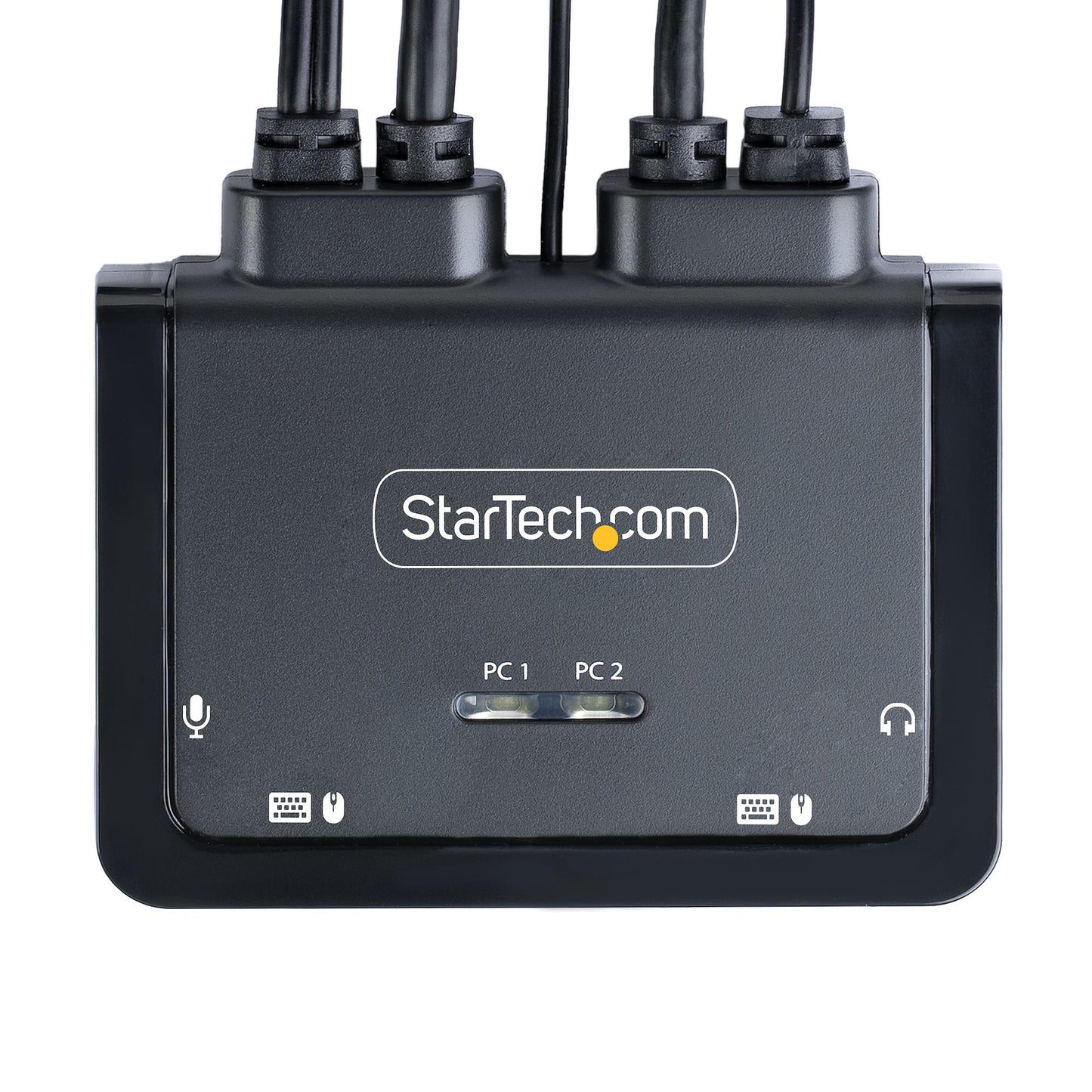 StarTech.com 2-Port Hybrid USB-C DisplayPort Cable KVM Switch, 4K 60Hz, Compact KVM