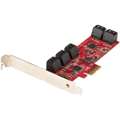 StarTech.com SATA PCIe Card - 10 Port PCIe SATA Expansion Card - 6Gbps - Low/Full Hub