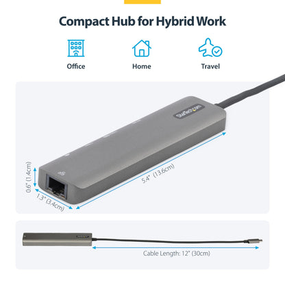 StarTech.com Multiport Adapter Hub USB-C Docking Station 100W