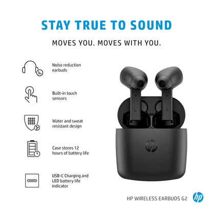 HP Wireless Earbuds G2 Headset