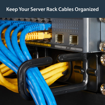 StarTech.com 1U 19" Cable Management Organizer - D Ring Hook Network/Server Rack