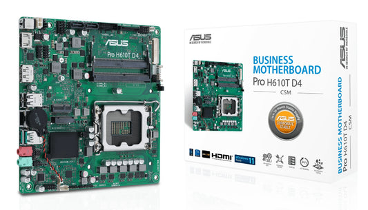 ASUS Pro H610T D4-CSM Intel H610 LGA 1700 Thin Mini ITX Motherboard
