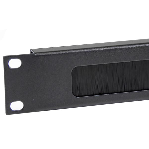 StarTech.com 1U High-density Brush Strip Cable Management Panel, Sturdy Steel Rack