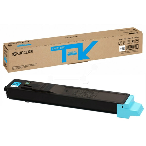 KYOCERA 1T02P3CNL0/TK-8115C Cyan Toner Cartridge (6K pages, Kyocera M 8124)