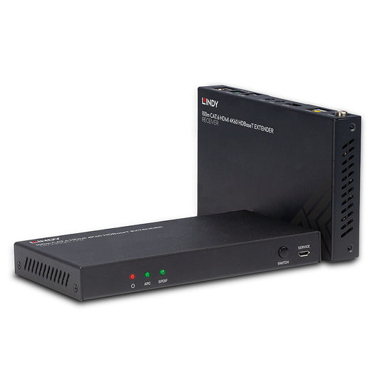 Lindy 100m Cat.6 HDMI 4K60, Audio, IR and RS-232 HDBaseT Extender KVM Switch