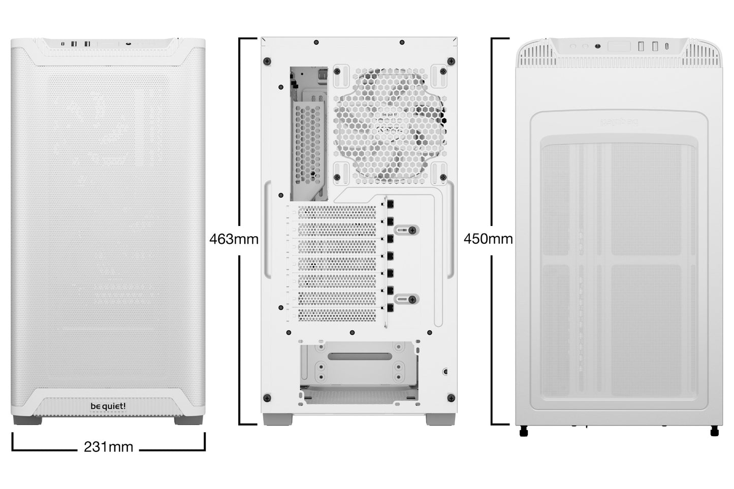 be quiet! PURE BASE 501 Airflow Window White Midi Tower PC Case