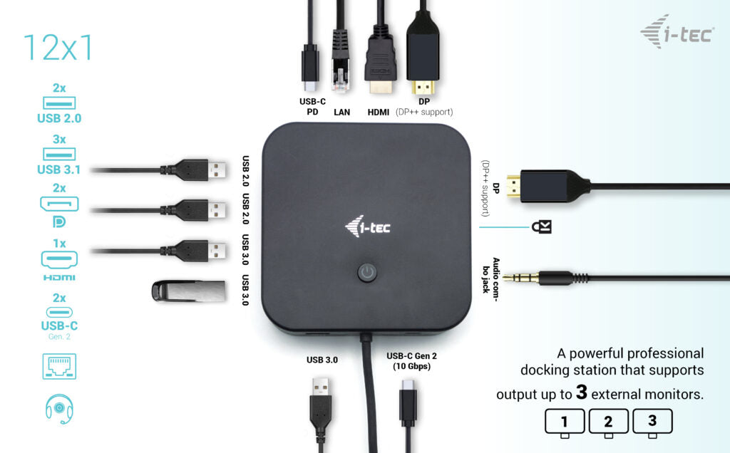 i-tec Power Delivery W USB-C Docking Station 100W (CKPDPRO)