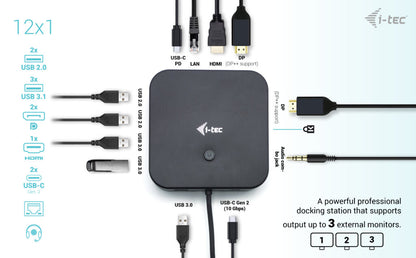 i-tec Power Delivery W USB-C Docking Station 100W (CKPDPRO)